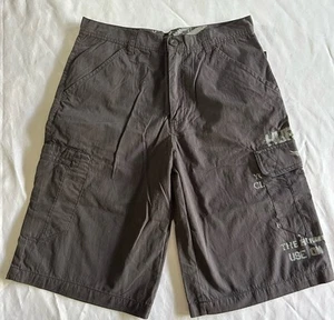 NEW Hurley Youth Boy 18 Cargo Shorts Gray Pockets Zipper 12” Inseam Magnum Gift - Picture 1 of 10