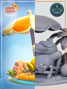 Chibi Psyduck | 3-Inch Resin Model Kit | DIY Pokemon Tropical Beach Scene - Picture 1 of 9