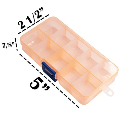 Caja de Almacenamiento Organizador Contenedor para Pastillas, Piezas Pequeñas, y es Ajustable Foto 1 de 4