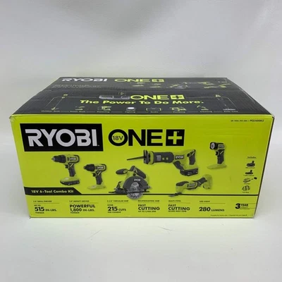 Ryobi ONE+ 18V Cordless 6-Tool Combo Set (PCL1600K2) - Image 1 of 4