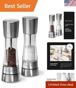 Luxury Derwent Manual Spice Grinders - Stainless Steel & Acrylic Set for Gifting - Picture 1 of 9