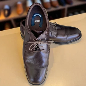 NUNN BUSH Size 13M Brown Leather Comfort Gel Lace-Up Oxfords Dress Shoes Classic - Picture 1 of 9