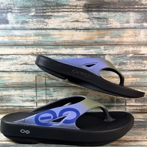OOFOS OOriginal Damen-Flip-Flop-Sandalen Größe 11 blau grün Gummi Erholung - Bild 1 von 11
