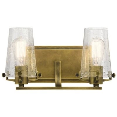 Kichler 45296NBR - Tocador Alton 2 Luces Luz Latón Natural (NUEVO - SOLO CAJA DEFECTUOSA) Foto 1 de 2