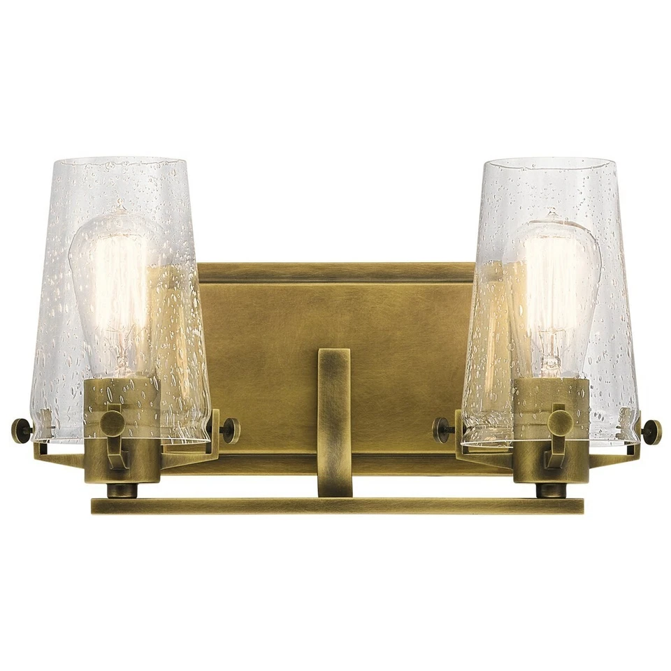 Светильник для туалетного столика Kichler 45296NBR - Alton 2 лампы - натуральная латунь - Изображение 1 из 2