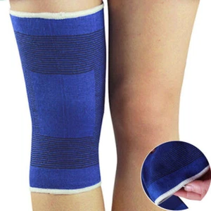 elasticate brace blue sleeve bandage support knee strap pad arthritis Large - Picture 1 of 7