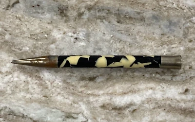 Vintage Mechanical Pencil Black & White Camouflaged Pattern 4811 - Image 1 of 4