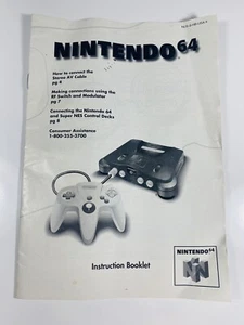 N64 Nintendo 64 Owners Manual Instruction Booklet for Console NUS-S-HB-USA-4 - Picture 1 of 3