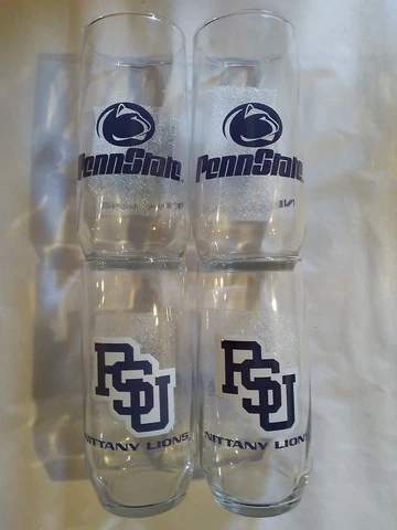 (4) Penn State Nittany Lions Drinking Glasses 6 Inch Cover