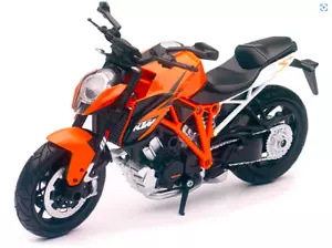 KTM 1290 Super Duke R Motorcycle Orange New Ray 1/12 Diecast Model - Picture 1 of 6