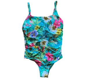 JANTZEN 1 PC Tropical MIO Tummy Control SWIMSUIT Bathing Suit Womens Size 16 NEW - Picture 1 of 4