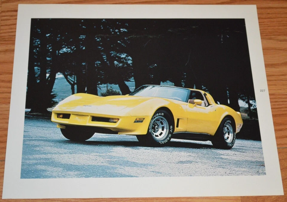 1980 Chevy Corvette Stingray L82 Picture Photo Print 80 Yellow - Image 1 of 1