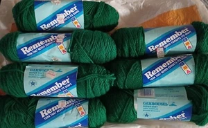 70's Carousel Yarn Lot of 7 Skeins VTG Acrylic 4 Ply Worsted 454 Alpine Green - Picture 1 of 6
