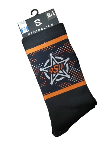 Oklahoma State Cowboys Socks Strideline Crew Premium Licensed Athletic Wear Cover