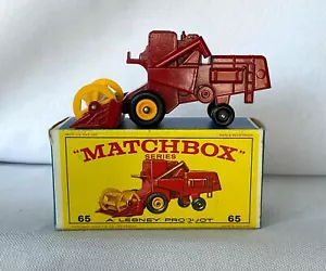 LESNEY MATCHBOX SERIES, 1968, NEW MODEL #65, CLAAS COMBINE HARVESTER New in box - Picture 1 of 6