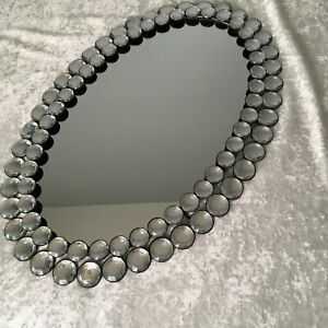 Hobby Lobby Oval Rhinestone Decorative Wall Accent Mirror Size 25 in x 16.5 in
