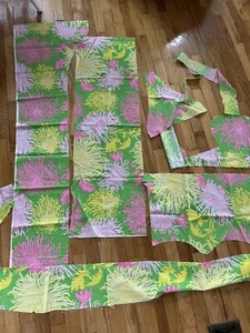 Rare Lily Pulitzer ZUZEK Key west Hand Print Vintage Quilt Fabric Remnant Scrap - Picture 1 of 8