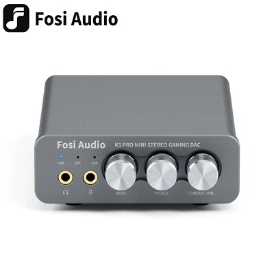 Fosi Audio K5 Pro Gaming DAC Headphone Amplifier Digital-to-Analog Converter AUX - image 1 of 4