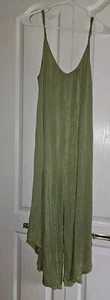 Mono para mujer P. Cruz correa de espagueti verde jersey con bolsillos talla mediana - Imagen 1 de 6