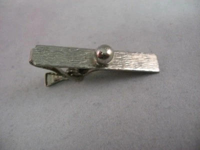 Винтажная мужская застежка-клипса для галстука: ТЕКСТУРА ДЕРЕВА с ЦЕНТРОМ МЯЧА - Изображение 1 из 4