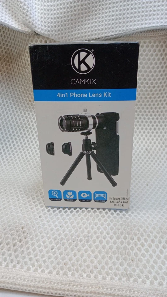 Комплект объективов для телефона Camkix 4 в 1 — включает макро, широкоугольный, телеобъектив и рыбий глаз - Изображение 1 из 3