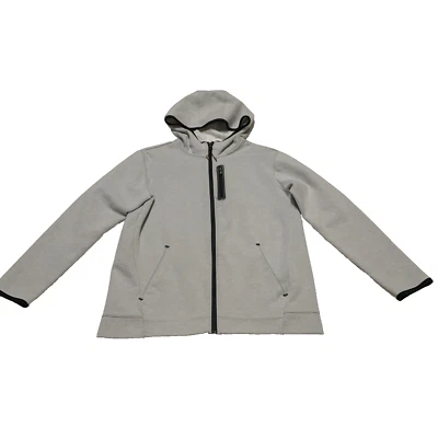 Antiguo Azul Marino Juvenil Talla XL 14-16 Gris Activo Dinámico Polar Cremallera Completa Bolsillo Con Capucha Foto 1 de 4