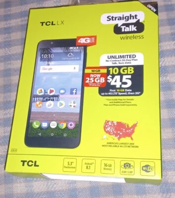 New Total Wireless TCL LX 4G LTE Prepaid Cell Phone 5.3" 16GB 8MP Android 8 - Image 1 of 2