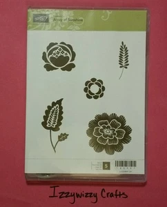 Stampin Up ARRAY OF SUNSHINE flowers blooms floral blossoms cling rubber Stamps - Picture 1 of 2