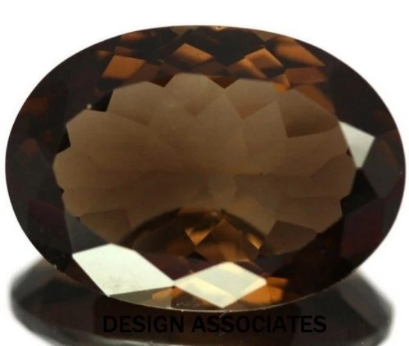 CUARZO AHUMADO 12x6 MM CORTE OVALADO AAA TODO NATURAL Foto 1 de 1