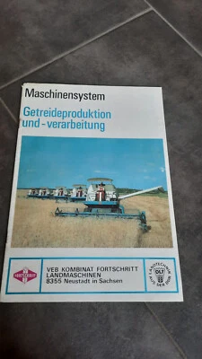 VEB KOMBINAT FORTSCHRITT DDR LANDMASCHINEN PROSPEKT GETREIDEPRODUKTION E 512 RAR - Bild 1 von 3