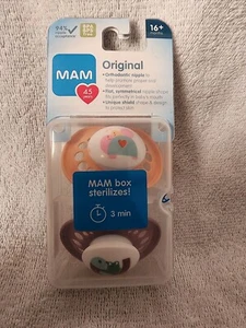 MAMOriginal BabyPacifier SterilizerCase 2Pack 16+Months HealthyOralShape Purple - Picture 1 of 2