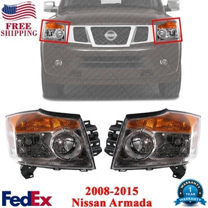 Front Headlights Assembly Halogen Left & Right Side For 2008-15 Nissan Armada - Picture 1 of 8