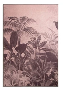 Habitat Floral Print Velvet Rug - Blush Pink - 160X230cm - Picture 1 of 1