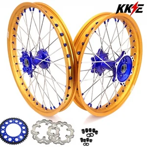 KKE 21/18 Cast Wheels for Yamaha YZ125 YZ250 99-16 YZ250F YZ450F 03-15 Gold Rims - Picture 1 of 12