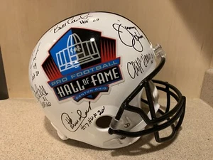 Class of 2020 Signed NFL Pro Football Hall of Fame Replica Helmet, 12 Autographs - Picture 1 of 12