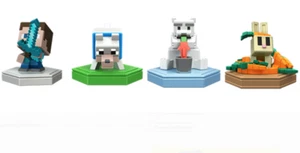 Minecraft Earth - BOOST MINIS - Confezione da 4 - STEVE - Orso Polare - Lupo - Coniglio - Foto 1 di 2