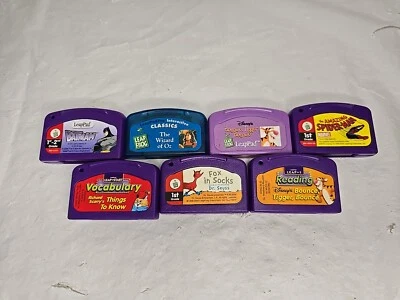 Leap Frog Leap Pad Explorer Game 7 Cartridge Lot Batman Spiderman Dr Suess - Image 1 of 2