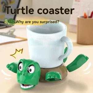 3D Printed Press Panicked Turtle Coaster Plastic Turtle Base Cup Mat Home Decor - Picture 1 of 14