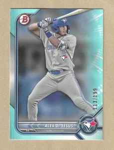 2022 Bowman Entwurf PAPIERGRENZE PARALLEL AQUA #BD-147 Alex De Jesus/199 - Bild 1 von 2