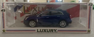 LUXURY COLLECTIBLES 1/43 BLUE CADILLAC 2011 SRX CROSSOVER NEW - Image 1 of 4