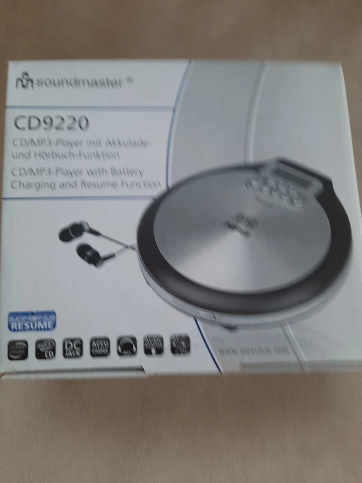 Soundmaster CD /MP3 - Player mit Akkulade- und Hörbuch- Fukktion. - Bild 1 von 1
