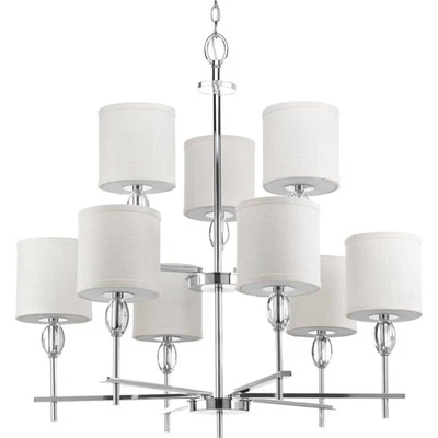 Progress Lighting P4142 Chrome Status 9-Light 32"W Crystal Chandelier - Image 1 of 4