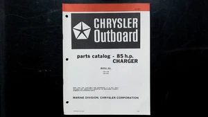 Chrysler Outboard 85 HP Charger Parts Catalog 011 3086 1978 Marine - Picture 1 of 2