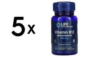 5 x Life Extension Vitamin B12 Methylcobalamin, 500mcg - 100 (109,90 EUR/kg) - Bild 1 von 1