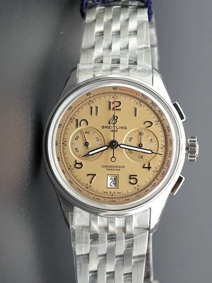 Breitling Premier B01 Chronograph 42 “Salmon Dial” — Brand New, Full Stickers - Image 1 of 4