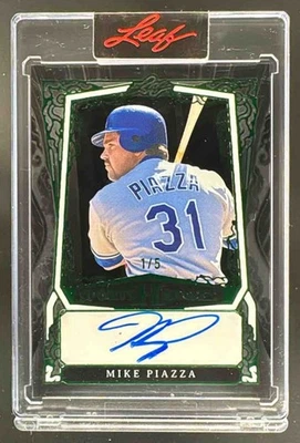 Mike Piazza 2025 Leaf Metal Sports Heroes #BA-MP1 Auto Acetato Verde 1/5 Foto 1 de 3