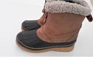 Stivali Boston Accent donna 7M beige pelle tomaia anatra cerniera anteriore usati in ottime condizioni - Foto 1 di 5