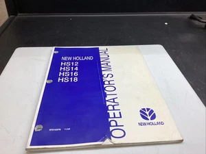 Original New Holland HS12, HS14, HS16, HS18 Betriebsanleitung 2002 - Bild 1 von 10