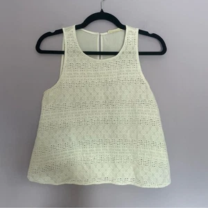 Elodie Eyelet Lace Tank Top in Weiß Gr. XL Damen Coastal Summer Grannycore - Bild 1 von 5