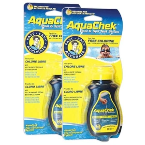 Aquachek Pool Wasser Teststreifen Chlor pH-Wert Alkalität 2x 50 Teststripes - Bild 1 von 4